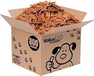 ValueBull Chicken Feet for Dogs, 800 Count Wholesale Pack - All Natural Dog Chew, Hip and Joint Chew, Single Ingredient Dog Treat