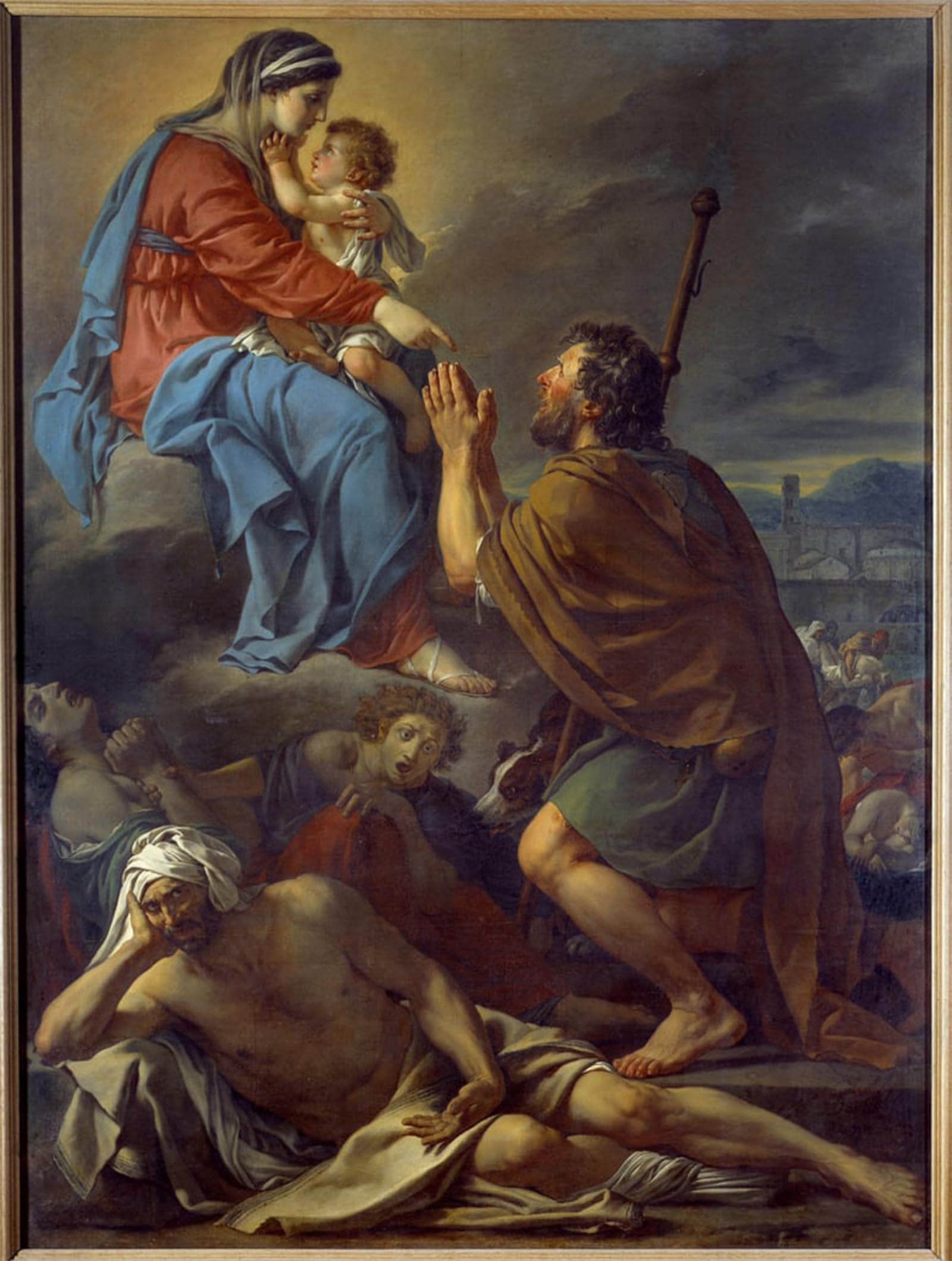 Impression sur toile Saint Roch Jacques Louis David affiche décoration moderne 60x90cm - 5