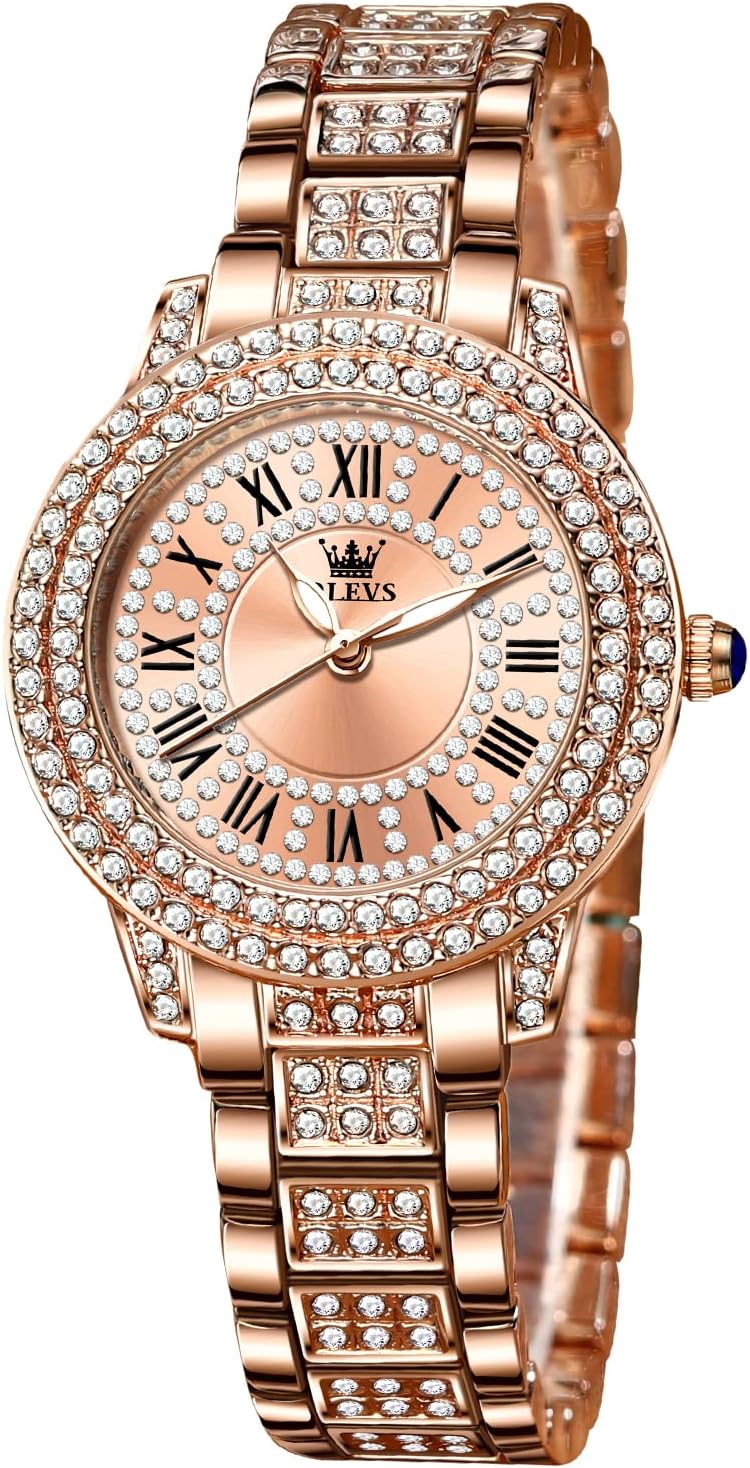 OLEVS Ladies Watches Rose Gold Japanese Quartz Female...