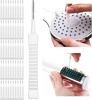 فرشاة تنظيف راس الدش، حل اداة فرشاة تنظيف راس الدش الصغيرة، فرشاة تنظيف فوهة الدش المضادة للانسداد، فرشاة تنظيف الفتحات متعددة الوظائف للوحة مفاتيح فوهة صغيرة للمسام 50 قطعة