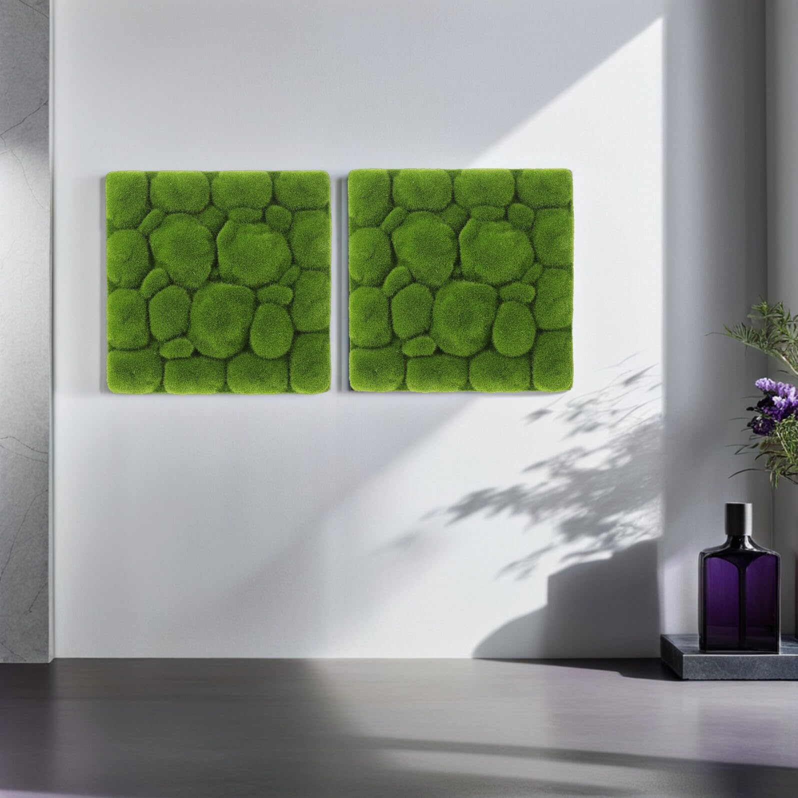 Healifty Grünes künstliches Moos für Pflanzgefäße, 3 Stück, 30 x 30 cm, dekoratives Kunstmoos, Bastelmoos für DIY-Terrarien, Gartenarbeit, Kunst, Wanddekoration, Floristen-Dekor