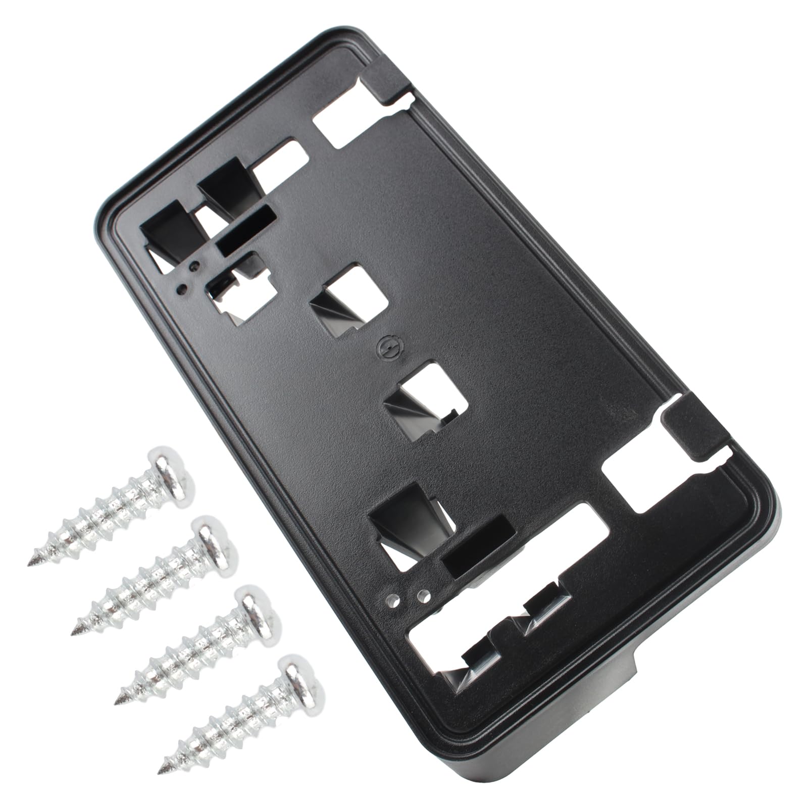 ML3Z-17A385-BB Front Bumper License Plate Frame Bracket Holder Compatible with Ford F150 2021 2022 2023 2.7L 3.0L 3.5L V6 Engines Except Platinum Raptor Models, Black