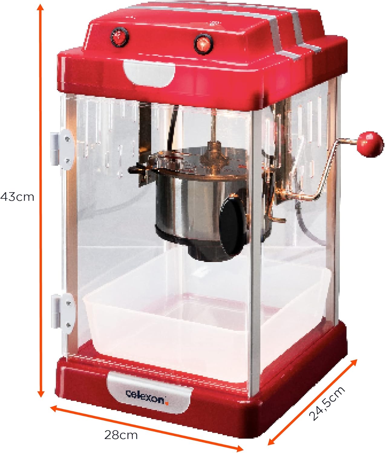 celexon CinePop CP1000 Popcorn-Maschine im Retro/Kino-Design Photo 2