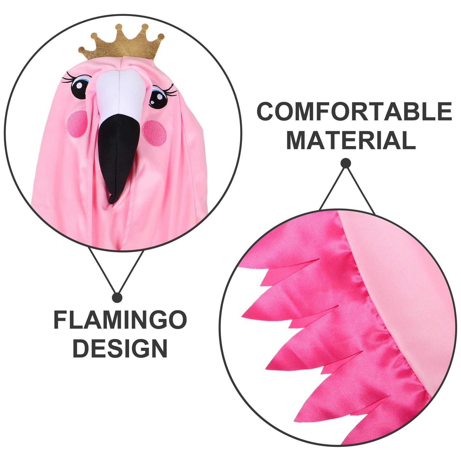 TOYANDONA Costume da Fenicottero Mantello Cappuccio, Adulti