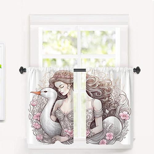 Miniatura 751 de Cenefas de cocina modernas con patrón de cobre marrón dorado para ventanas, cenefas opacas abstractas de marcas de arañazos y cortinas opacas