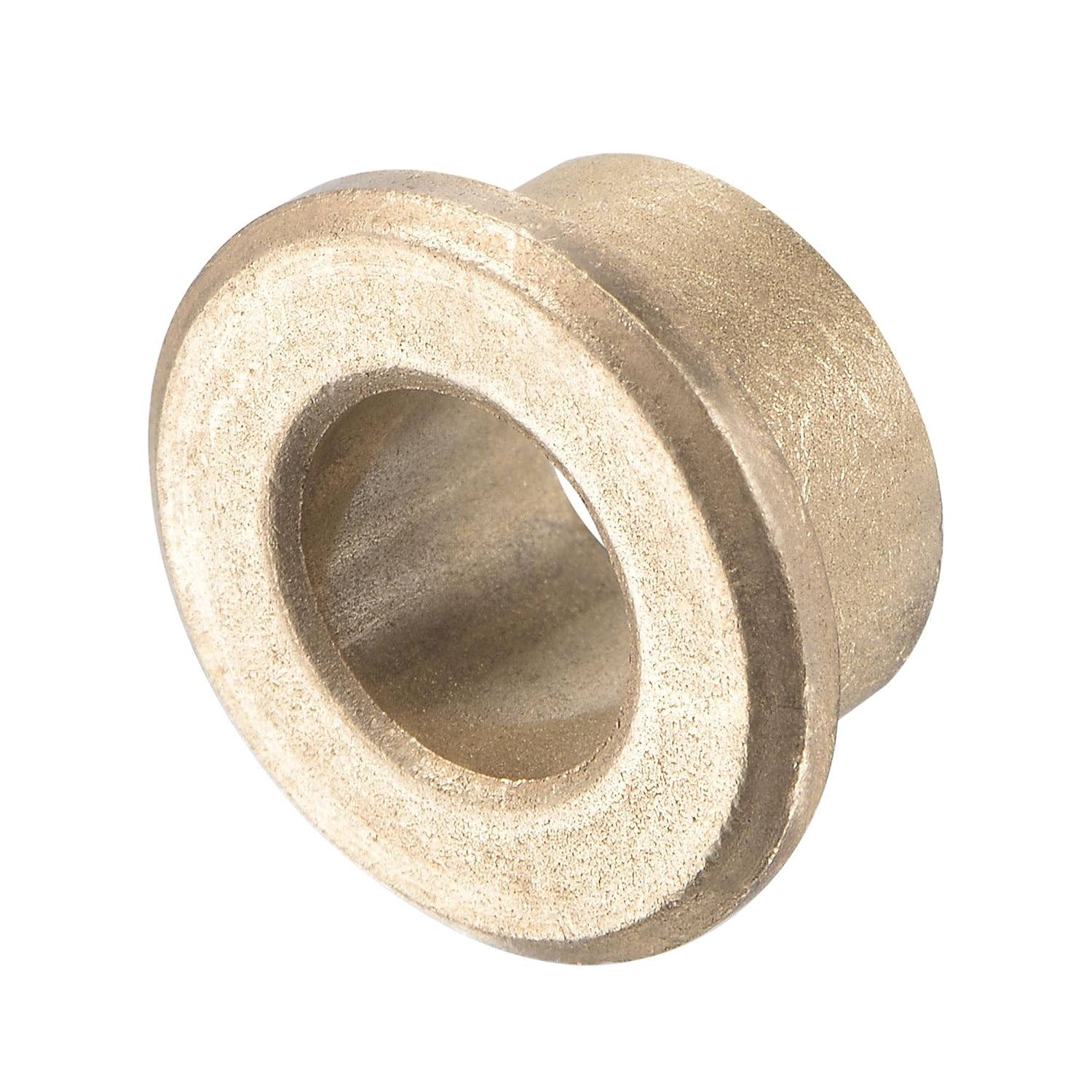 uxcell Flange Sleeve Bearings 8mm Bore 12mm OD 8mm Length 16mm Flange Dia 2mm Flange Thickness Sintered Bronze Self-Lubricating Bushing 4pcs