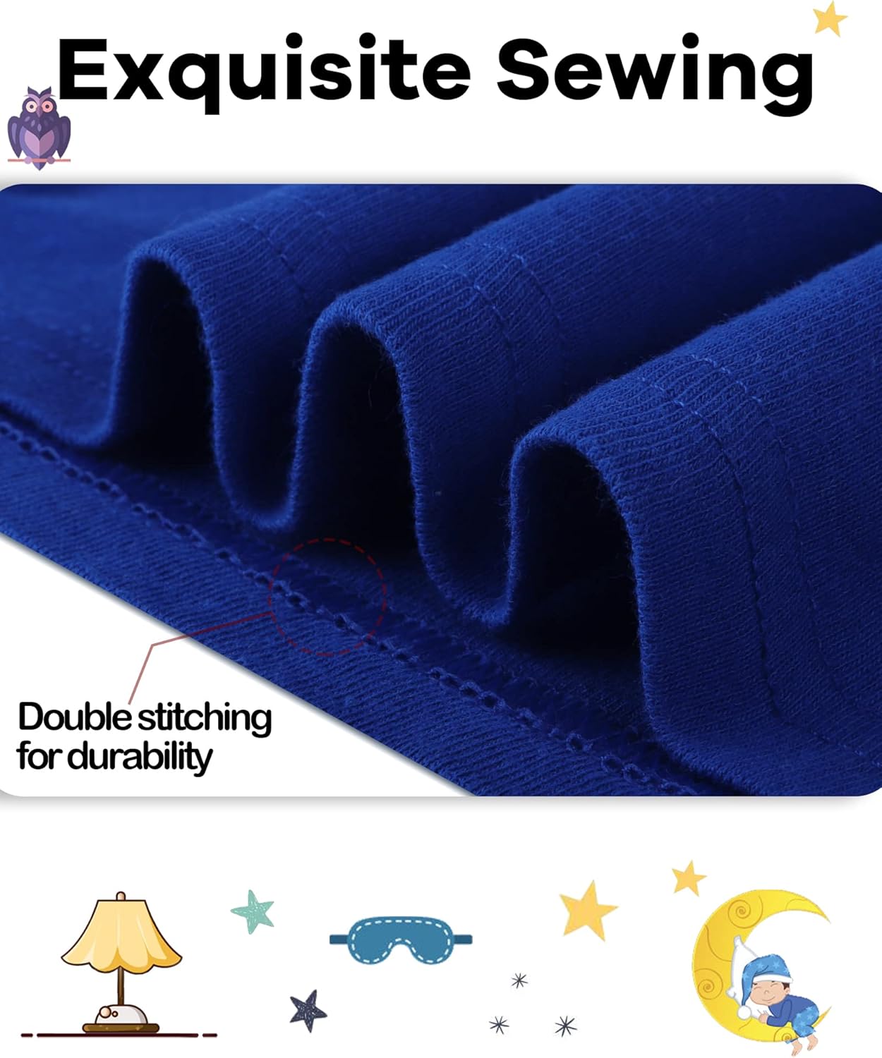 DAUGHTER QUEEN Boys Pajamas 4 Pieces Long Set 100% Cotton Sleepwear Size 18 Months-12 Years - Image 5