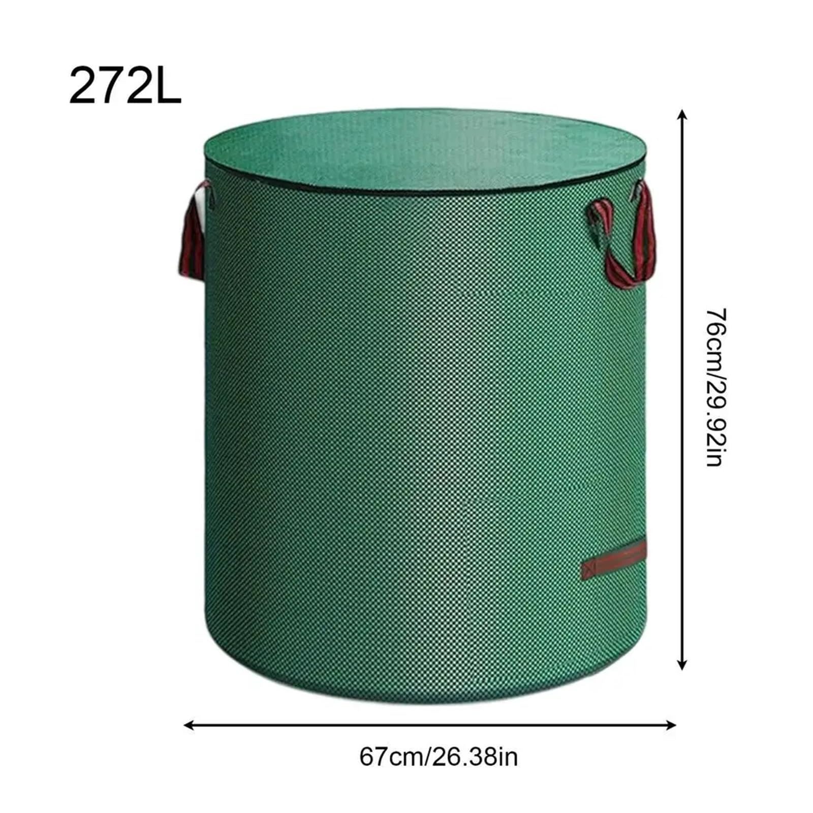 2 Stück Garten-Laubsack mit großer Kapazität, Sammelsack for Äste und Laub, dunkelgrün, PP-gewebt, wiederverwendbar, Pflanzenmüllsack Für Grünschnitt Laub(272L)