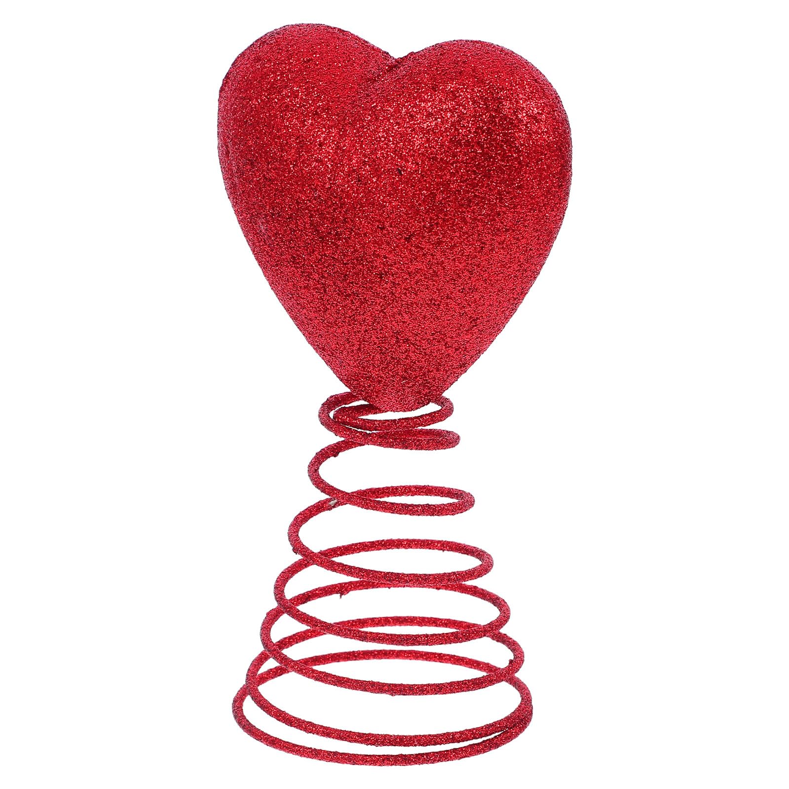 Adorno de corazón rojo para punta de árbol, la magia romántica que unirá a toda tu familia