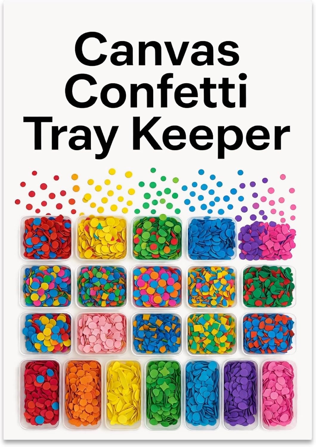 Canvas Confetti Tray Keeper Poster - Craft Organization Decor - 13x19