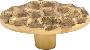 Cobblestone Large Oval Knob Finish Brass