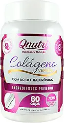 Colágeno Verisol 60 Cápsulas Acido Hialurônico Biotina Zinco Vitaminas Minerais Suplemento Qnutri
