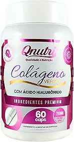 Colágeno Verisol 60 Cápsulas Acido Hialurônico Biotina Zinco Vitaminas Minerais Suplemento Qnutri