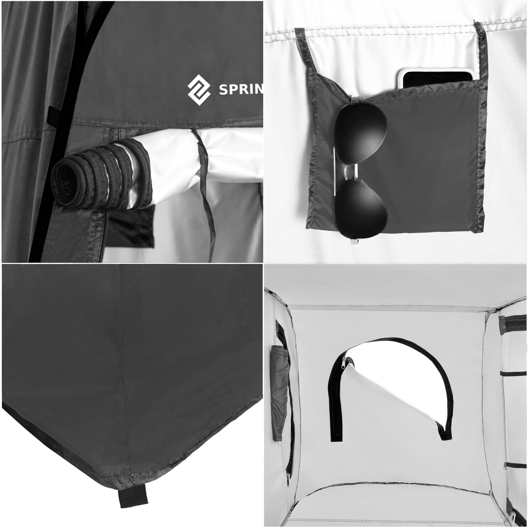 SPRINGOS Strand Umkleidekabine Multifunktionales Zelt Ankleidezelt Pop-up-Zelt Dusche am Strand inkl. Tragetasche Zelt-Toilette Kompakt und Leicht
