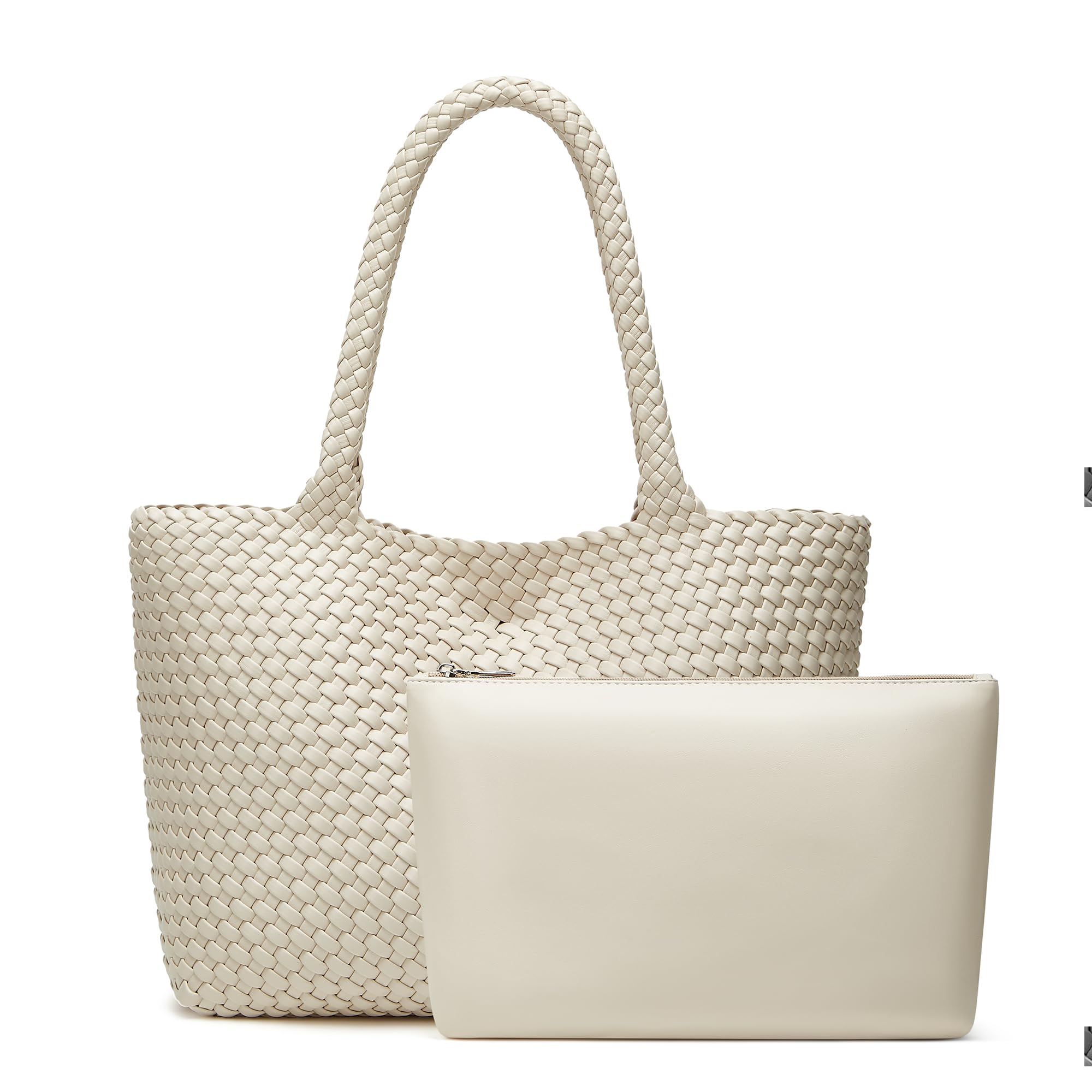 Woven Bags for Women Tote Purse: Vegan Leather Shoulder Handbags - Fashion Beach Tote Bags - Large Travel Totes