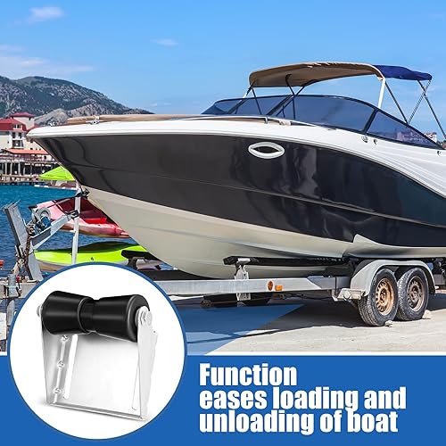 Vista 5 de Gisafai Boat Trailer Rollers with Brackets Keel Roller Assembly Kit with Shaft and Bracket for Boat Trailer