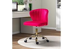 Office Desk Chairs with Wheels & Gold Base for Modern Home