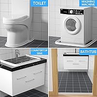 Vista 4 de Duzzy Presa de agua plegable para regadera de 39 pulgadas (99.06 cm), sistema de retención que mantiene el agua dentro del umbral, separación