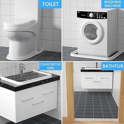 Miniatura 4 de Duzzy Presa de agua plegable de ducha de 39 pulgadas, barrera de tapón de agua y sistema de retención que mantiene el agua dentro del umbral,