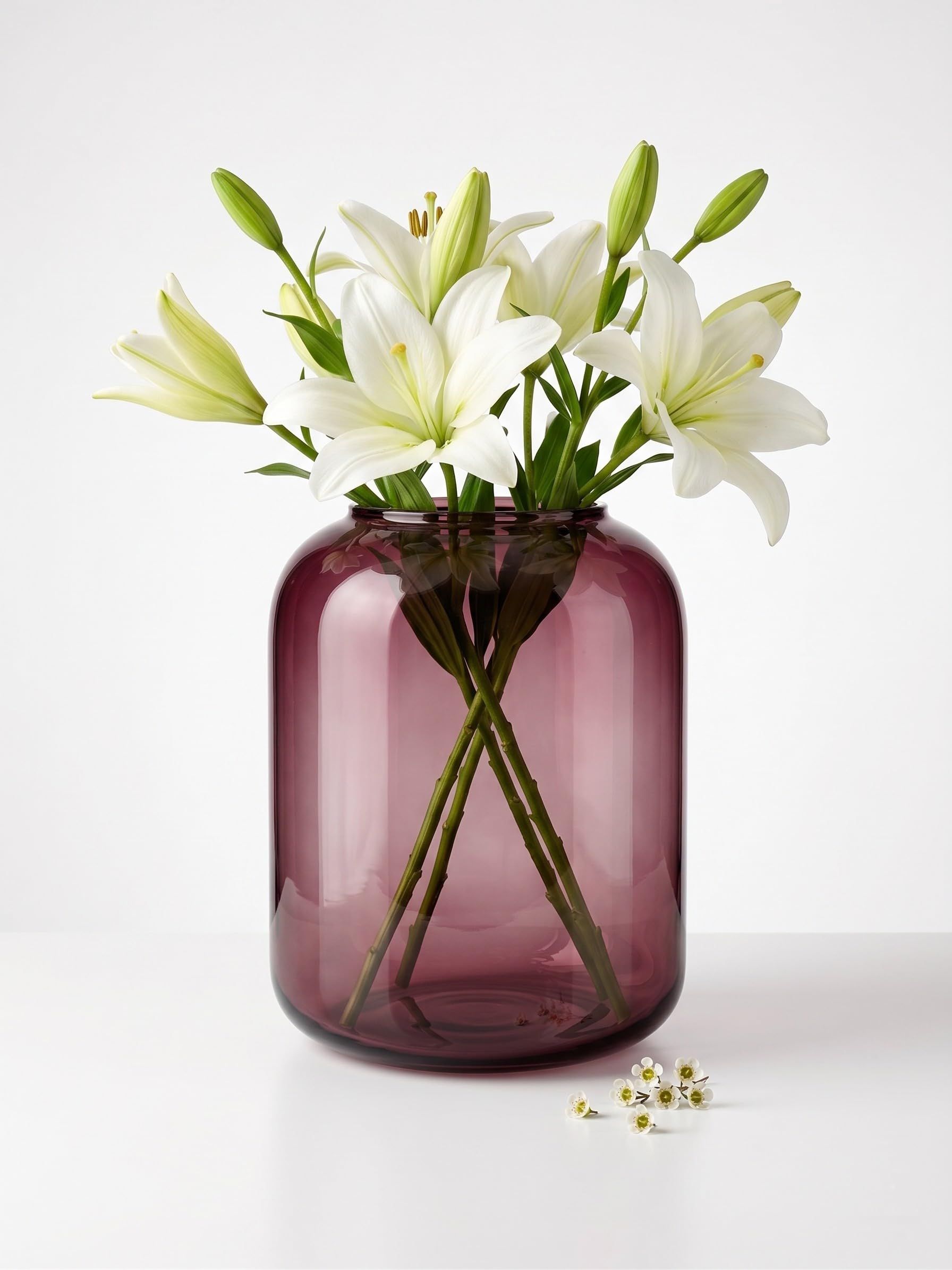 Red Capsule Glass Flower Vase – Handcrafted Hand-Blown Decorative Vase for Home Decor, Living Room & Gifting | 10.2 cm Flower Pot-image-11