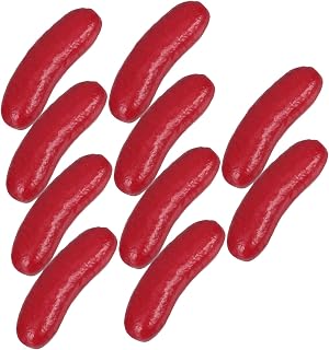 HEALLILY 10 Pack Fake Sausages Models Simulated Hot Dog Food Props Realistic Decor for Kitchen Hot Pot Restaurant Party