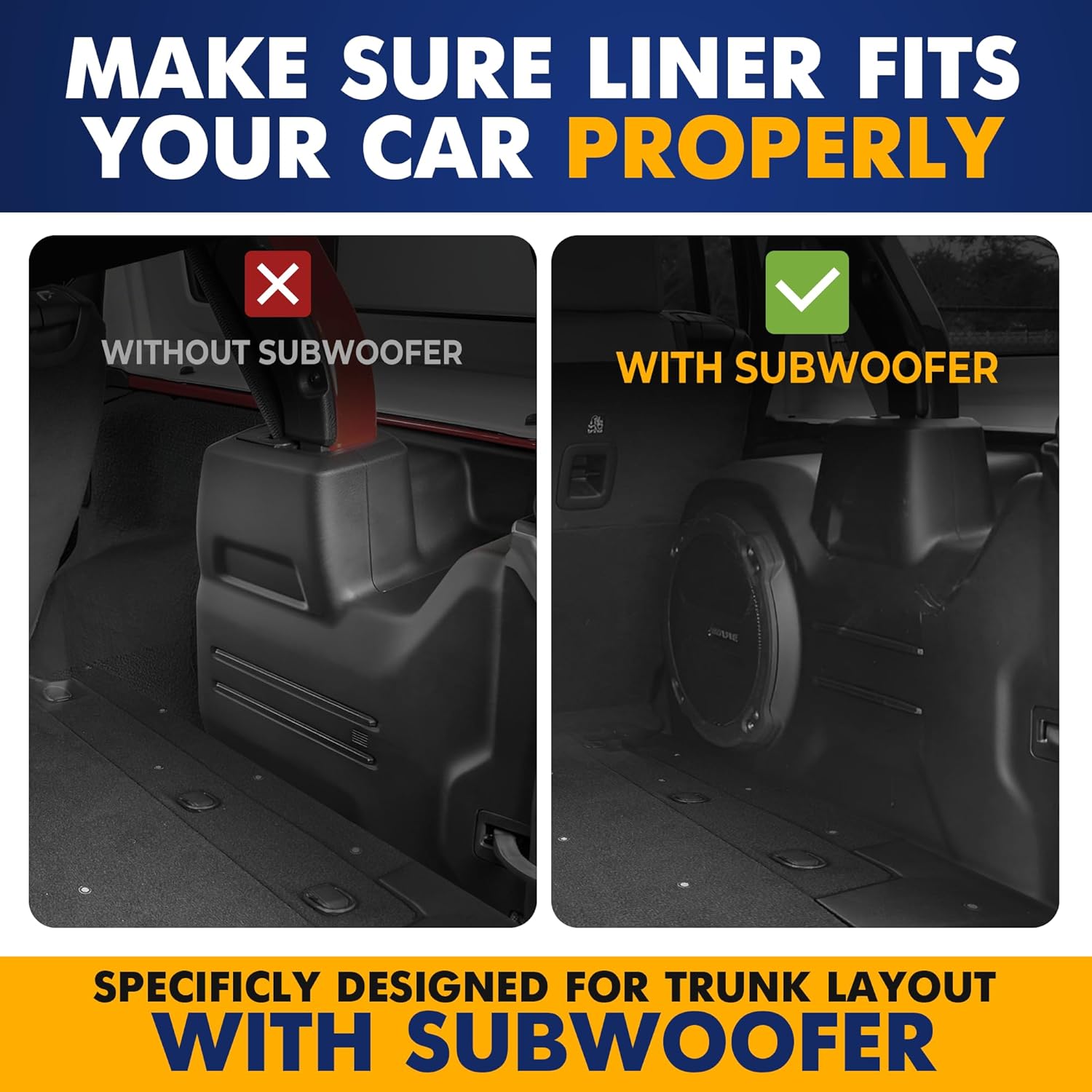 Premium Cargo Liner for Jeep Wrangler (JL) 4 Doors 2019-2025 Unlimited Sport Sahara Rubicon - Custom Fit Car Trunk Mat - All-Season Black Cargo Mat - 3D Shaped Laser Measured Trunk Liners