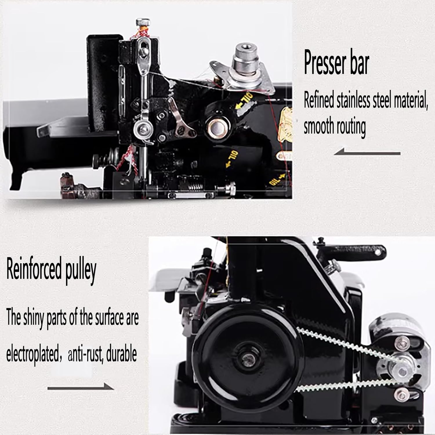 Overlock Sewing Machine, Sergers & Overlock Machines with 3 Stitch Capability, Adjustable Stitch Length & 3000 Stitches Per Minute, Durable Metal Frame, for Hemming and Sewing