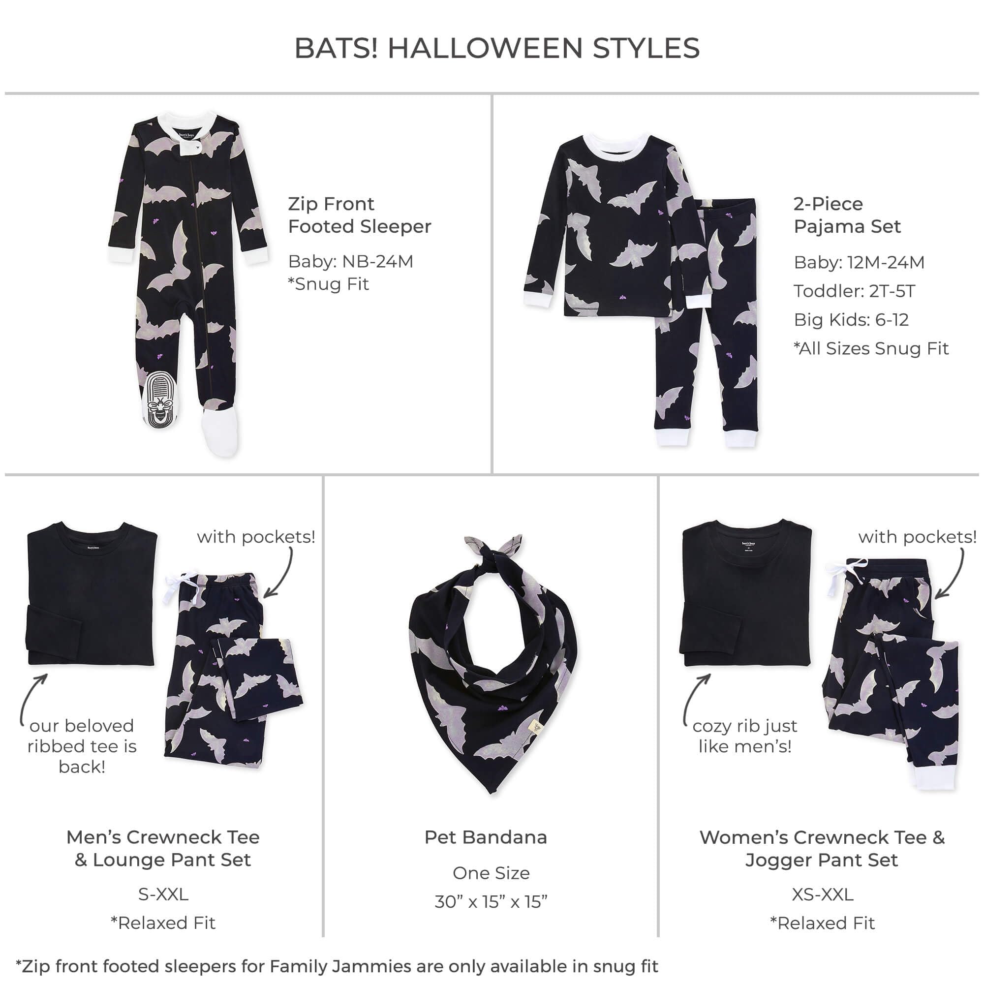 Burt's Bees Baby Family Jammies Matching Holiday Organic Cotton Pajamas Set di Pigiama Bimbo 0-24