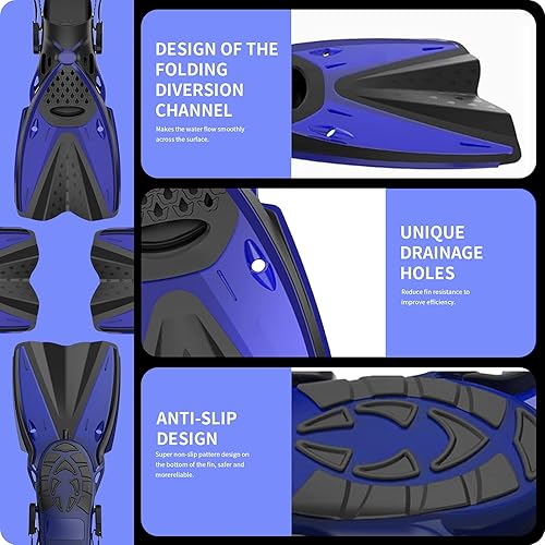 Miniatura 4 de GoOsprey Mask Fins Snorkeling Gear for Adults Men Women, Swim Goggles 180 Panoramic View Diving Mask Anti-Fog Anti-Leak&Dry Top Snorkel and Dive