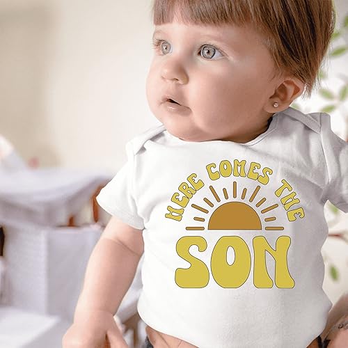 Miniatura 2 de First Trip Around The Sun Toddler Shirt Retro One Year Old Shirt First Birthday Boho Onesie Unisex Baby Toddler Tee (0-6 Months, Here Comes The