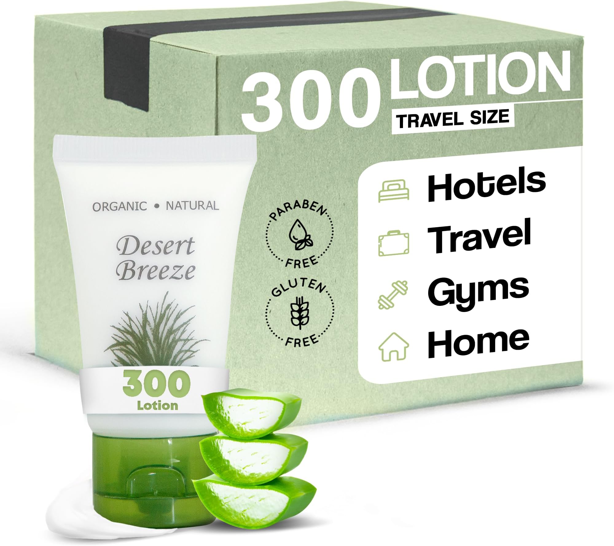 Lotion, Travel Size Hotel Toiletries, 1 oz Flip Cap (Case of 300)