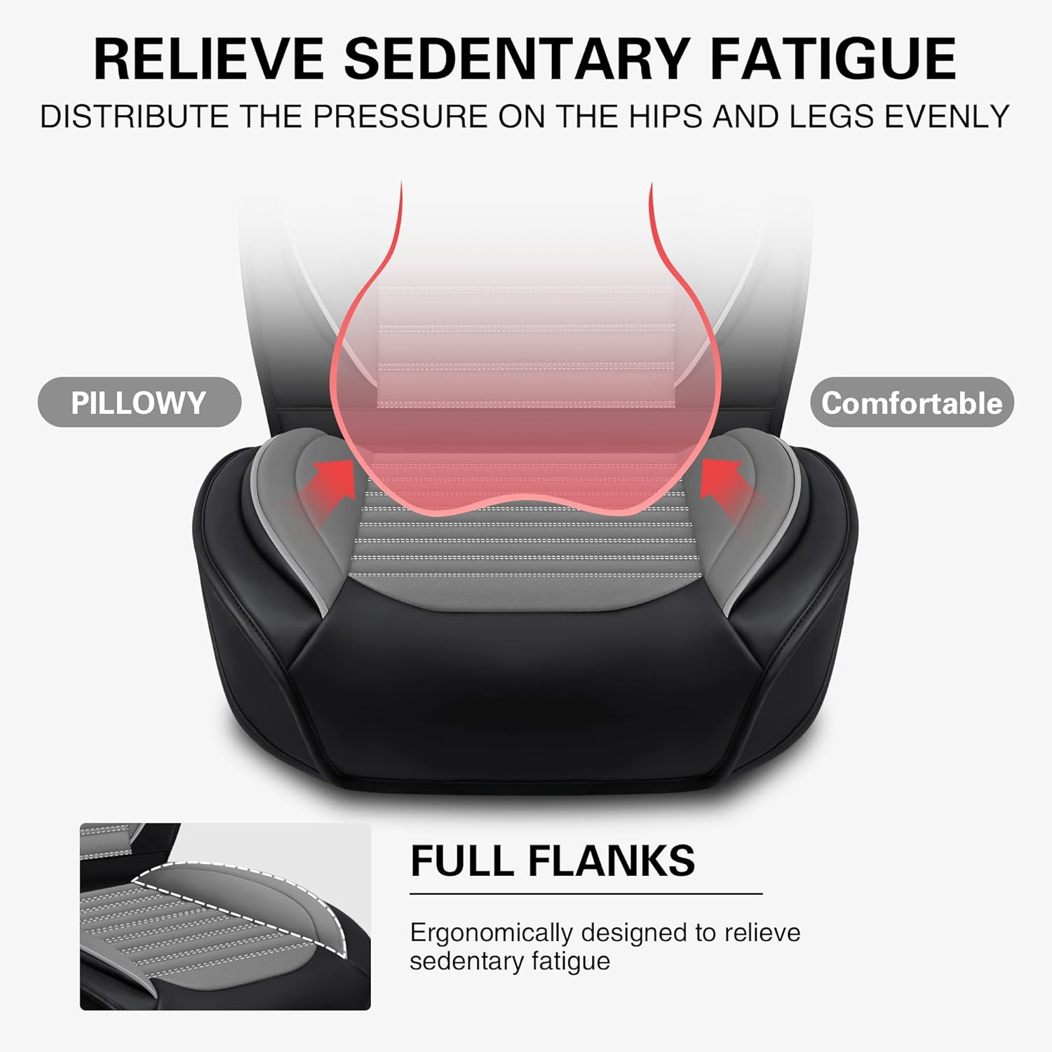 Car Seat Covers for Toyota FJ Cruiser 2007-2014 Nappa Leather Vehicle Seat Protector, Anti-Slip Waterproof Breathable Easy to Install, Auto Interior Accessories(5 Seats, Black&Gray, Standard)