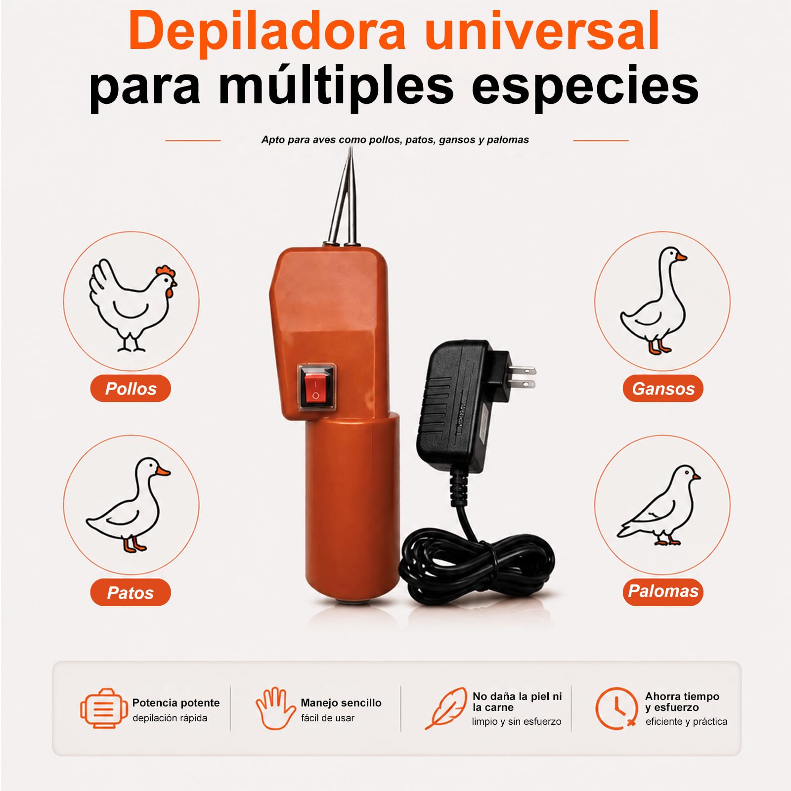 Máquina Desplumadora De Aves Desplumador Eléctrico Pollos, Pollo, desplumadora para aves de corral, Eléctrica Herramientas, For Desplumar Patos Y Gansos[Modelo enchufable verde de alta potencia]