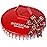 Bossman Scalp Massager & Shampoo Brush (3 inch, Red) - Scalp Exfoliator Brush - Head Scrubber, Beard Exfoliator & Dandruff Control for Hair & Beard with Firm Bristles