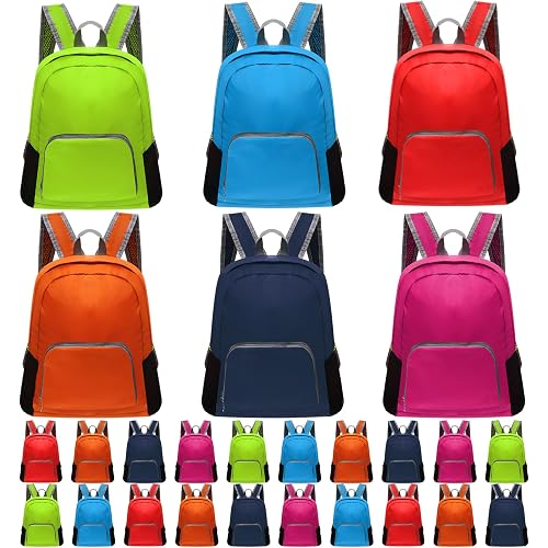 Patelai 48 Pcs 17" Backpacks in Bulk for School Kids Wholesale Bookbags Lightweight Back Pack for Girls Boys Outdoor Travel(Bright Color)