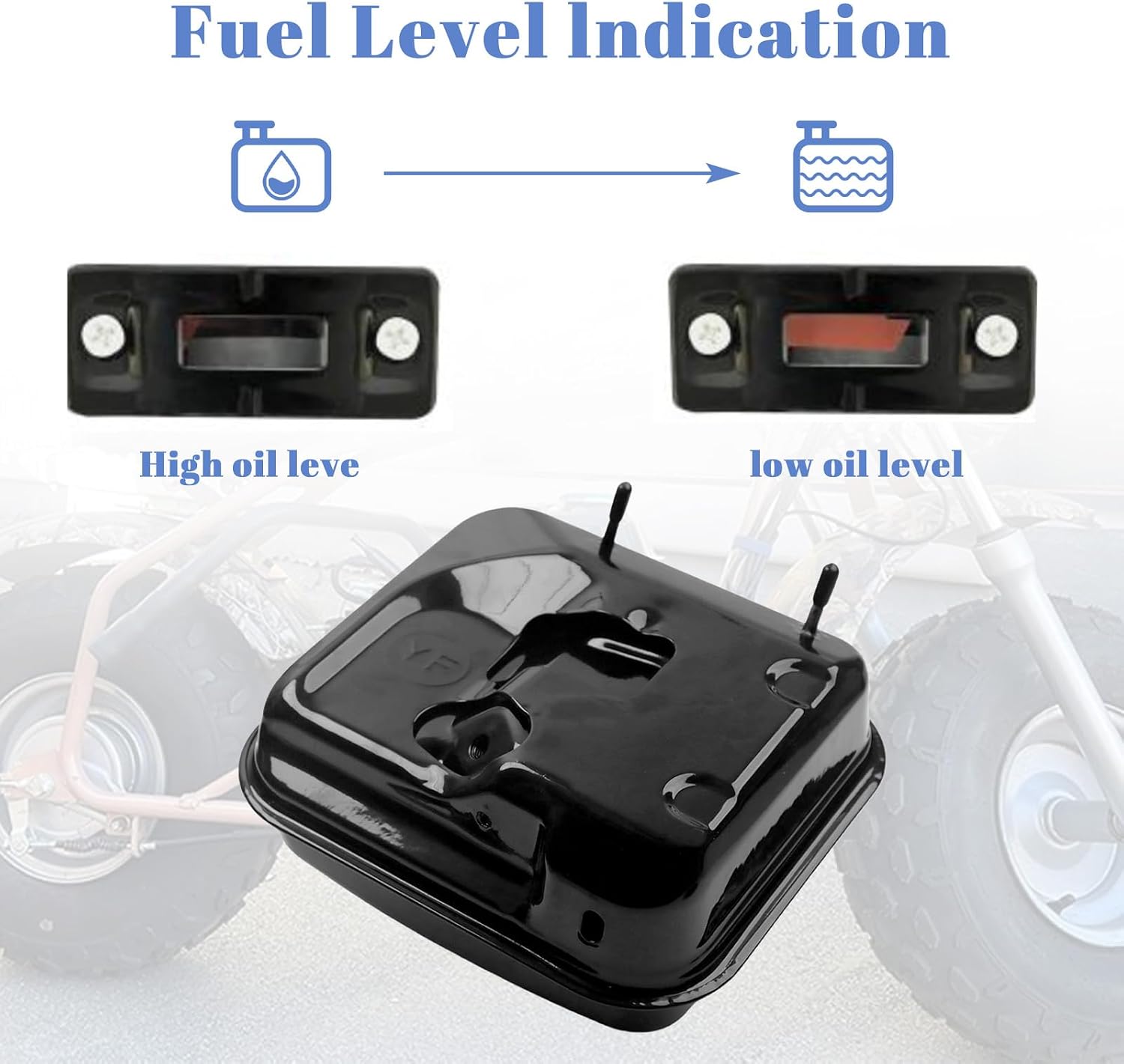 Gas Fuel Tank with Fuel Gauge for Predator 212 Hemi Engine for Honda GX200 GX160 for Coleman CT200U BT200X Baja Warrior MB200 196cc 200cc Mini Bike Go Kart Parts