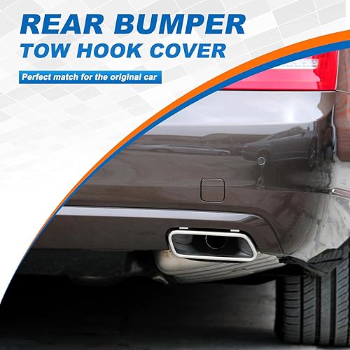 Miniatura 2 de Tapa de gancho de remolque de parachoques trasero Tapa Ojo de remolque para Mercedes-Benz Clase S W221 2010 2011 2012 2013 A2218850022 (plata, lado