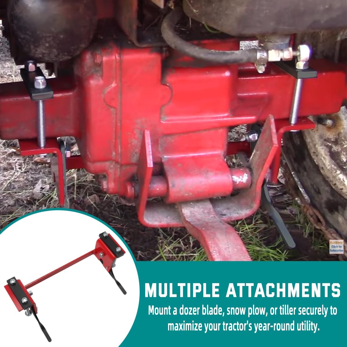 for Wheel Horse Tractor B C 300 400 500 Series & 800 Special Rear Axle Mount | Bracket Kit for Tiller, Dozer Blade and Snow Plow Attachment