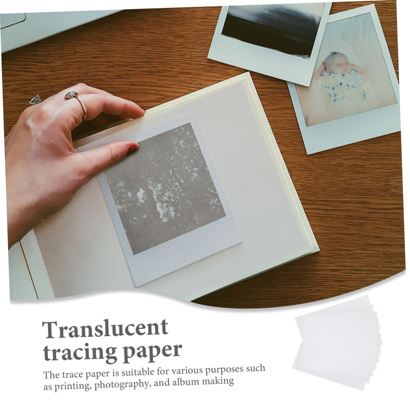 Papel de Calco Translúcido A4 Blanco, 100 Hojas para Impresión | Calco para Dibujar y Archivo, Formato Estándar, Papel Artístico Resistente al Envejecimiento
