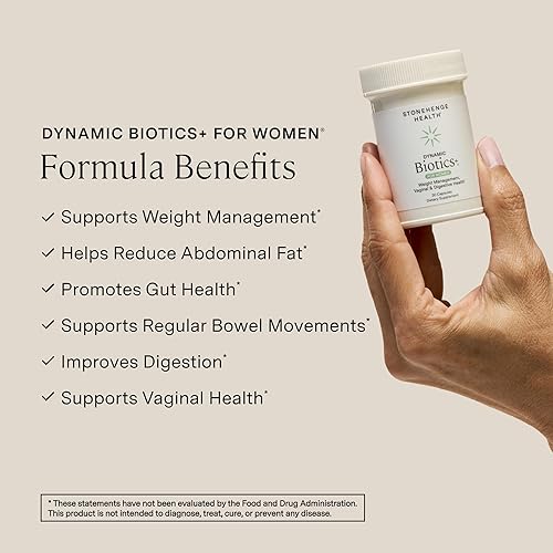 Miniatura 3 de Stonehenge Health Biotics for Women Probiotic 70 mil millones de UFC, 24 cepas + fibra prebiótica, control de peso, enfoque y estado de ánimo, apoyo