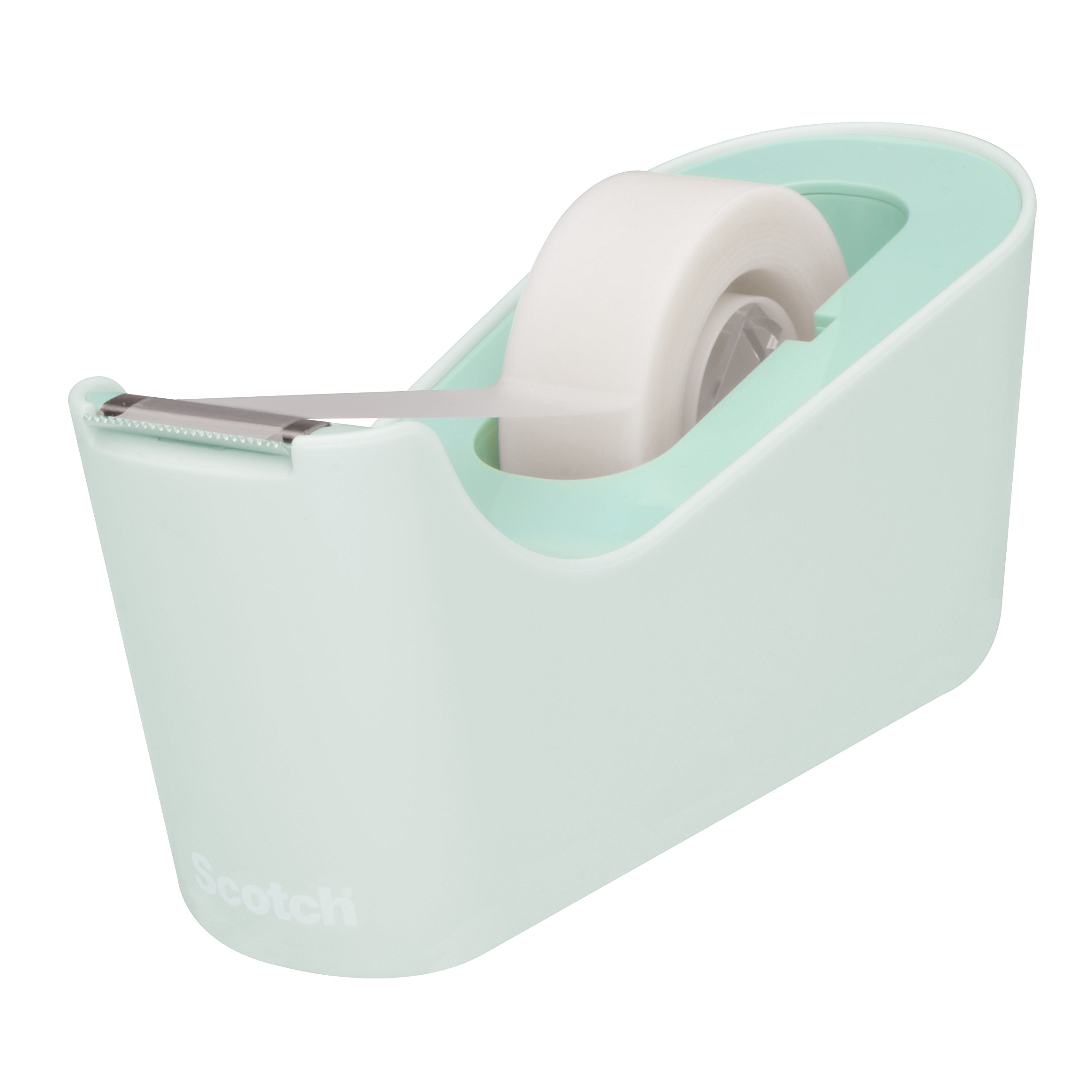 Scotch Dispensador de Cinta Adhesiva C18, Verde Menta + 1 Rollo Cinta Invisible 19 mm x 33 m, Rellenable