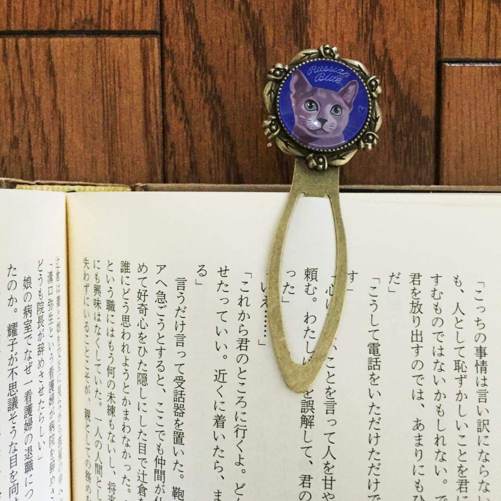 Amazon | ハチワレA ブックマーカー クリップ 猫 ブックマーク しおり