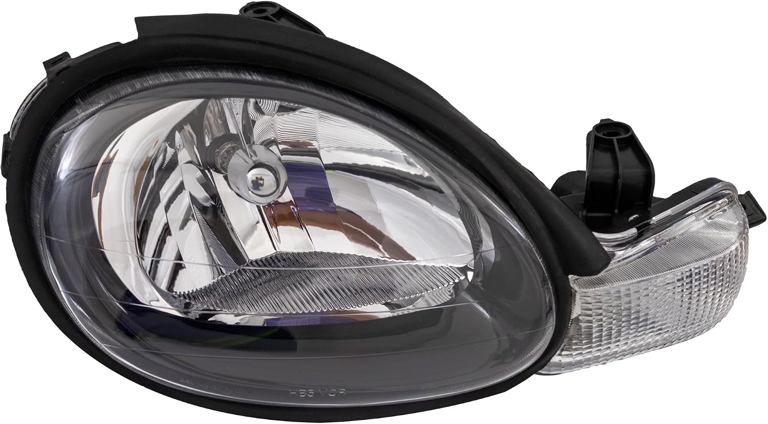 Compatible with 00-02 Neon Black Bezel Headlight Headlamp Front Head Light Lamp with Bulb Right Passenger Side