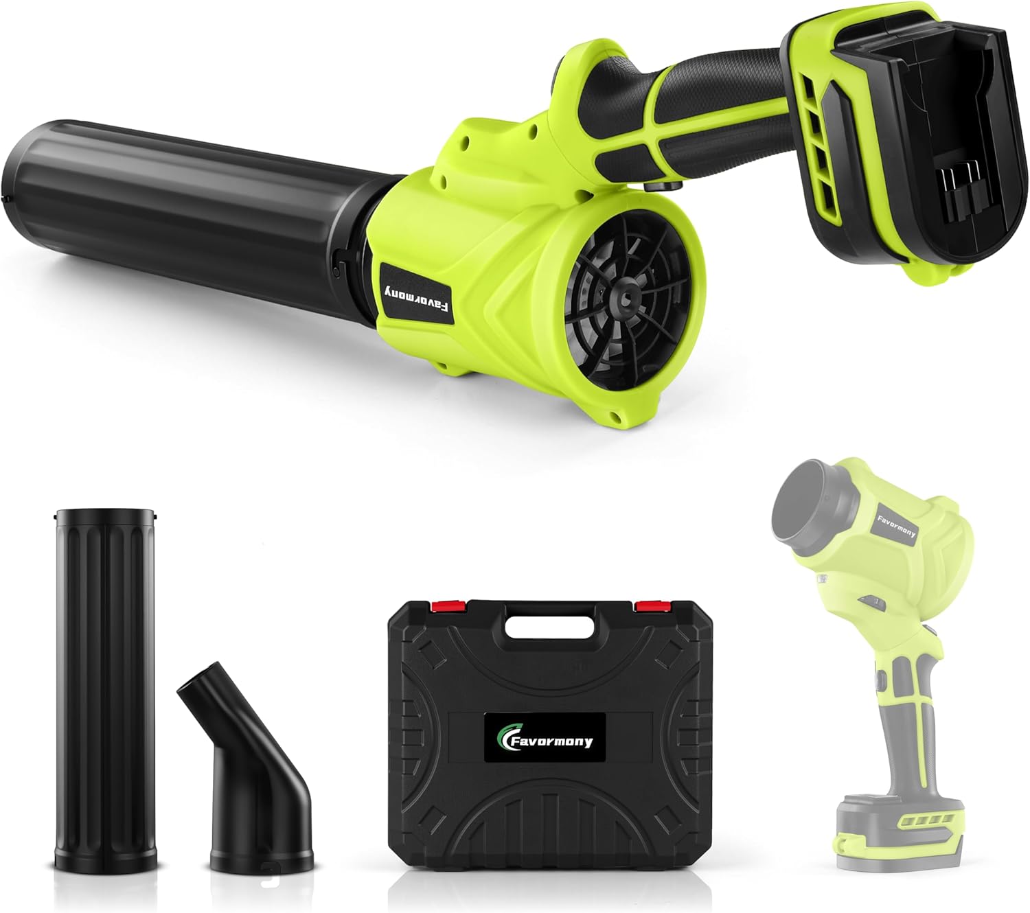 Portable Cordless Leaf Blower, No Battery Compatible with Milwaukee M18 Battery, Handheld Mini Blower with Brushed Motor, 180° Rotatable, 6-Speed Control, Lightweight Blower for Leaves, Snow & Dust