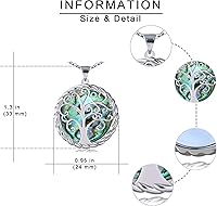Vista 15 de SmileBelle Tree of Life Necklace as Birthday Gifts for Mom Grandma, Mom Gifts for Stepmom as Bonus Mom Gifts From Daughter, Silver Mother in Law