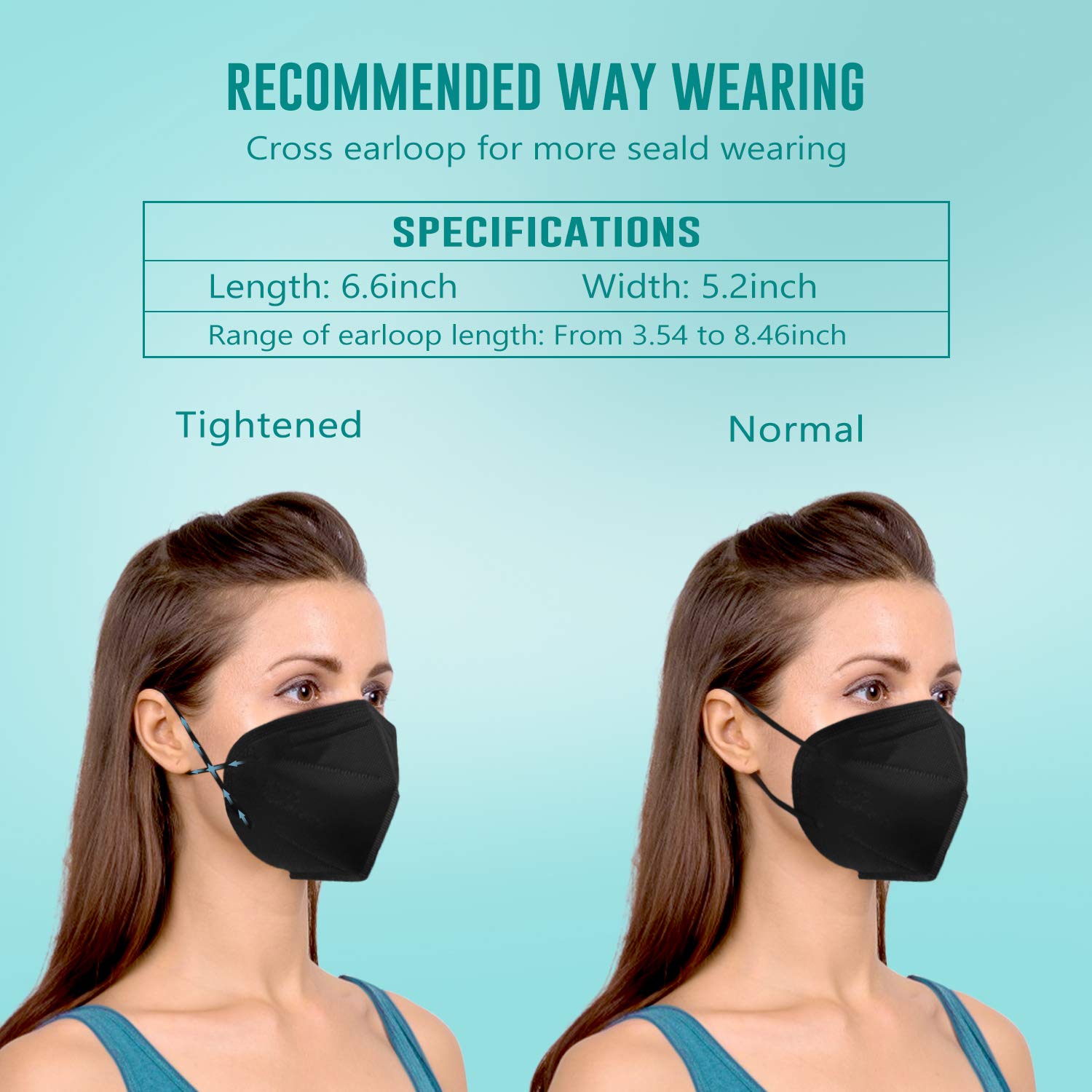 Black Friday Sale 2022 KN95 Face Mask 50 PCs, WWDOLL Multiple Colour 5 Layers KN95 Masks, Dispoasable Masks Respirator for Protection(Black, White, Grey, Red, Purple)