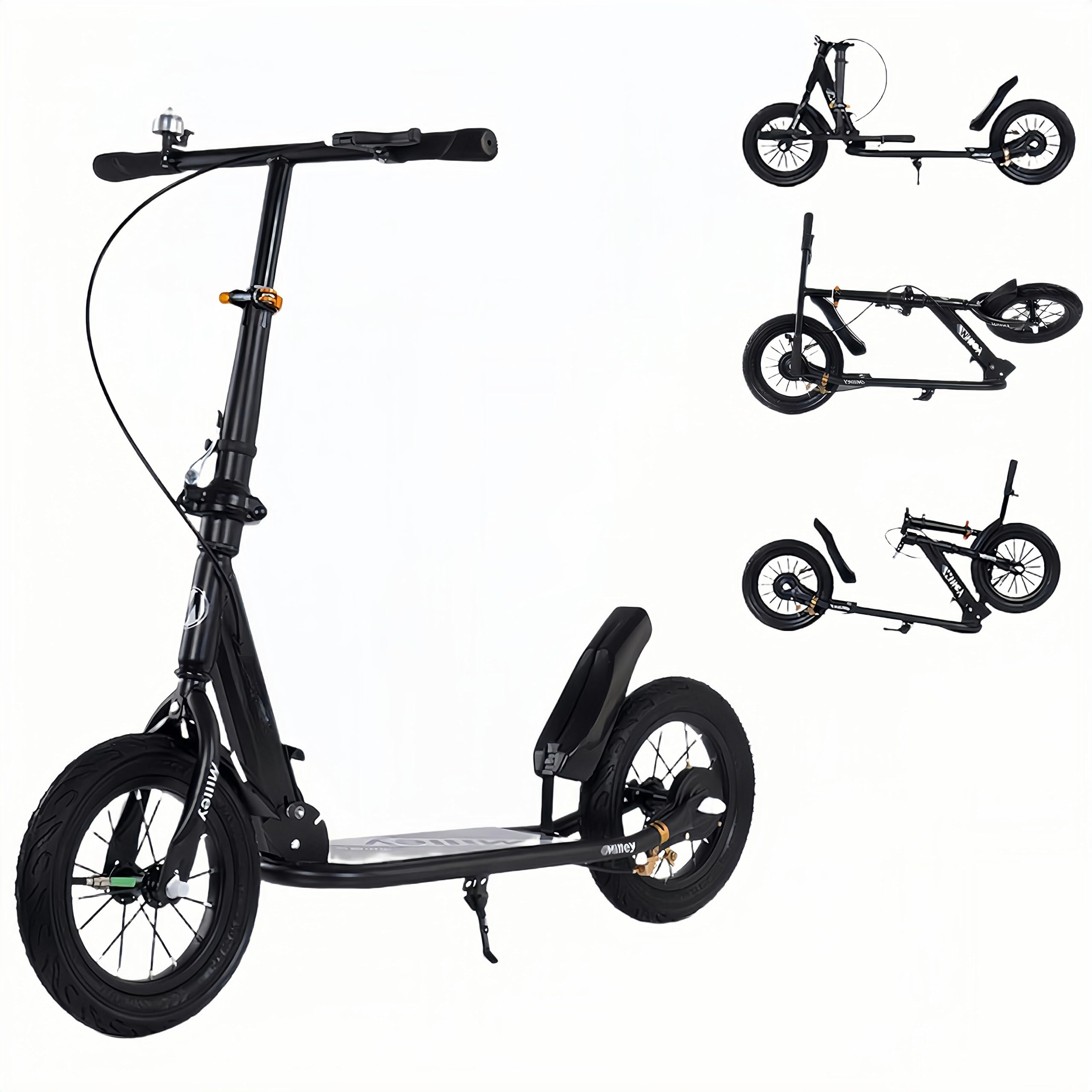Trottinette À Grandes Roues XXL pour Adultes, Trottinette De Ville Pliable avec Frein À Main Et Frein, Trottinette pour Adultes Et Enfants, Capacité De Charge De 150 Kg