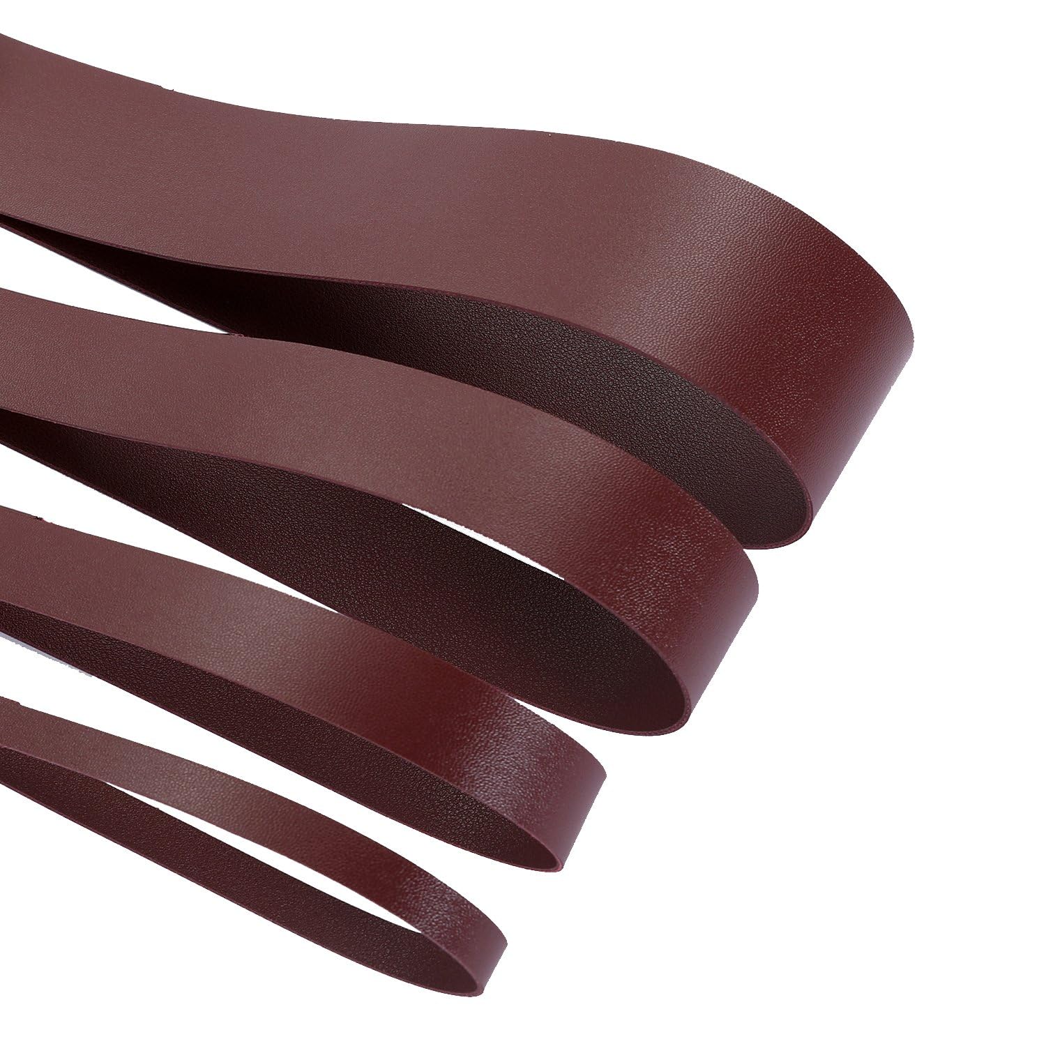 Faux Leather Strap Binding Ribbon Trim Double Sided Thick Trimming Flat Tape Cord in 15 Colors Strong Upholstery Strips 10mm 20mm 30mm 50mm. [Burgundy #268, 20mm - 18 Meters]