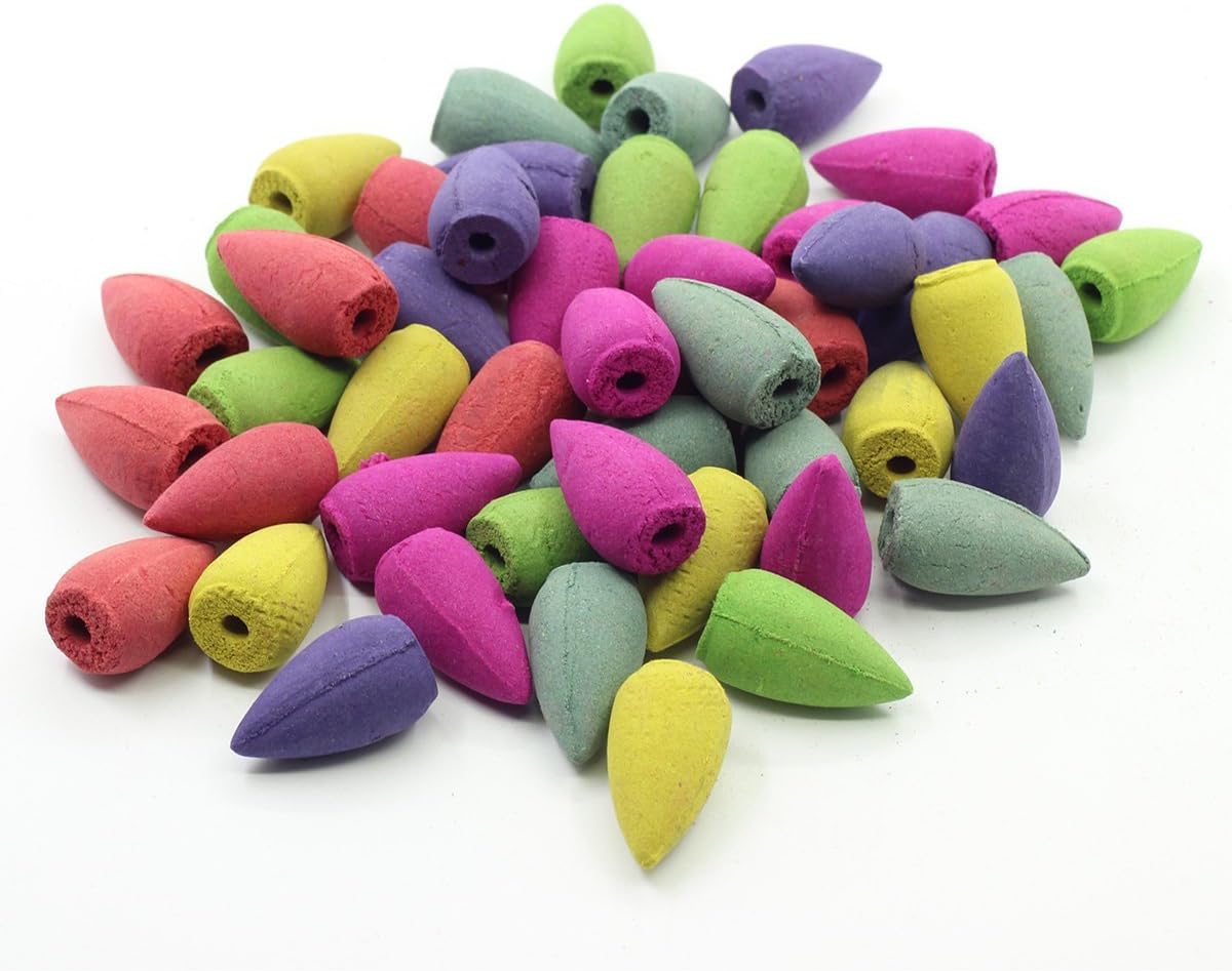 zhangliang Mixed (Pack of 100 Cones) Natural Reflux Scents Tower incense Rose Jasmine Lavender Osmanthus Sakura Smoke Cone reflux tower incense Backflow Bullet