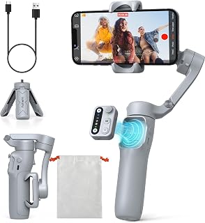 Hohem iSteady X3 SE 3-Axis Gimbal Stabilizer for iPhone 16/15 & Android - Foldable Phone Stabilizer with Detachable Remote, AI Tracking, 11H Battery for Vlogging